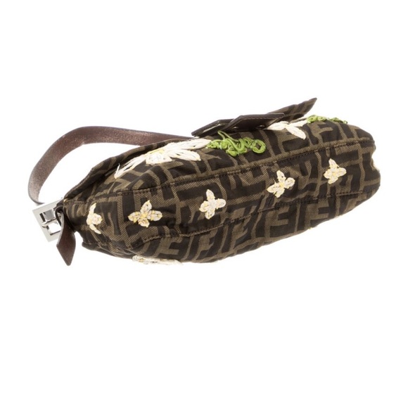Fendi Floral Embroidered Zucca Baguette - Picture 4 of 6